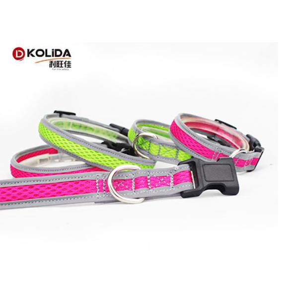 4 Adjustable Sizes Pink Dog Collars Nature Airmesh With 1 Years Warranty
