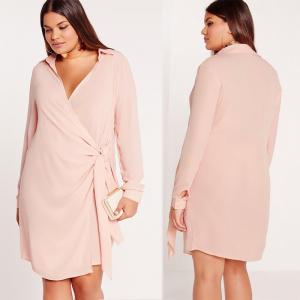China New Design Nude Plus Size Shirts & Blouses Sexy Cross Dress on sale