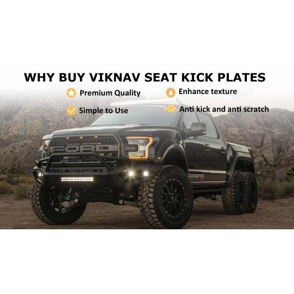 Viknav for F150 Raptor seat back modification door anti kick panel interior upgrade decorative pad