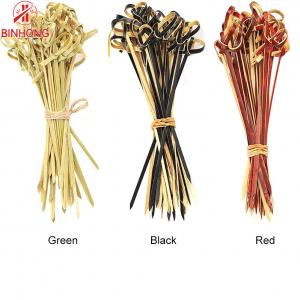China Convenient AB Grade 12cm Knotted Bamboo Skewers on sale