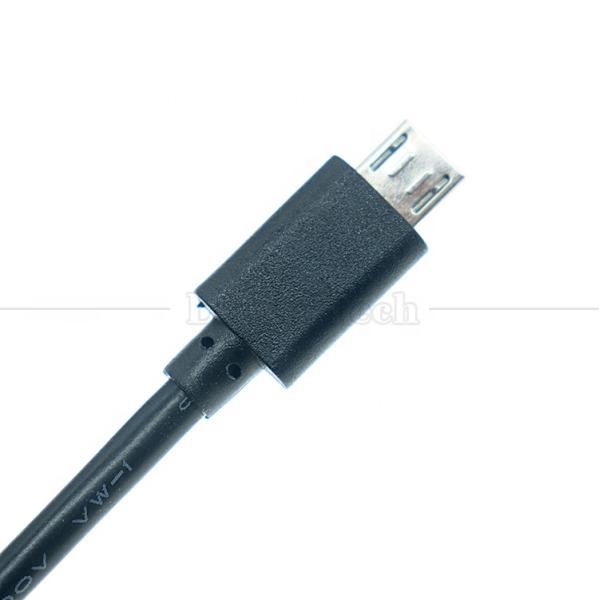 High Quality Heavy Current 20AWG Pigtail End Power Charging Micro USB Male Bare Wires Cable For Raspberry Pi Tablet