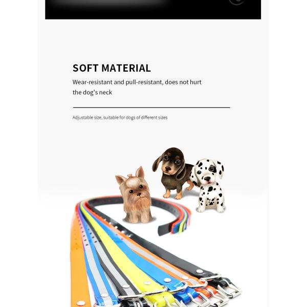 All-Season Reflective Dog Collar Hundehalsband No Pull Adjustable TPU Hardware Buckle Solid Pattern