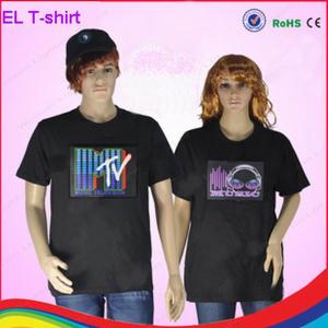 China party must-have flashing rock t-shirt/ woman t-shirt/ man t-shirt with different design on sale