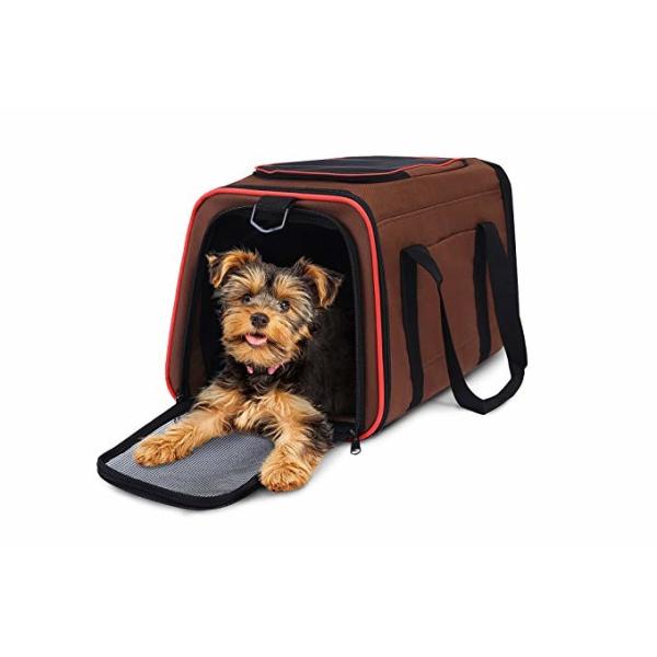 Breathable Brown Airline Approved Pet Carrier Bag For Puppies Kittens Rabbits