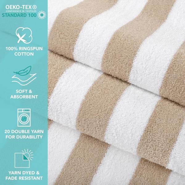 76*180cm Cotton Beach Towels Comfortable With Modern Minimalist Style