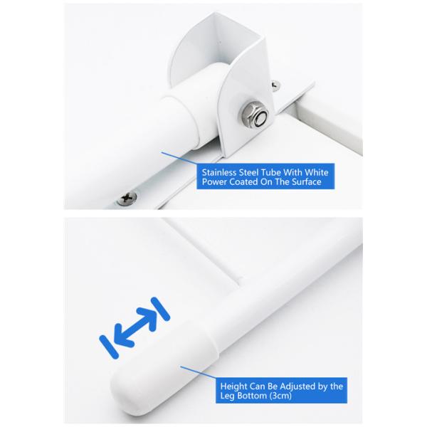 Eldly Waterproof Folding Shower Seat With Legs Max Load 130kg White Color