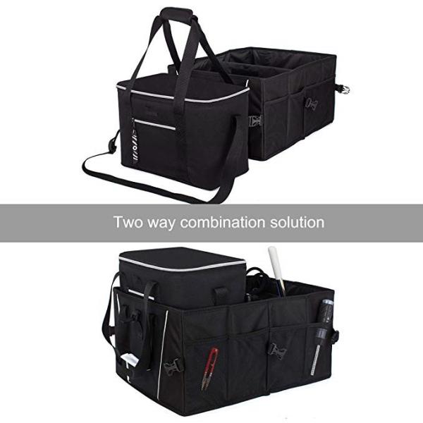 Durable Collapsible Car Trunk Organizer Bag For Cargo Groceries Storage