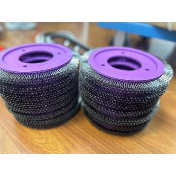 Stenter Machine Parts LK Finishing Machine Brush Wheel Purple Plastic Body Stainless Steel Hair