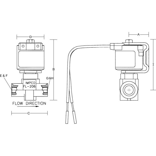 Gasoline FL206 Solenoid Shutoff IMPCO Lockoff