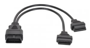 China OBD 2 OBD II Splitter Cable 1x J1962 Male 2x J1962 Female connect two OBD II devices on sale