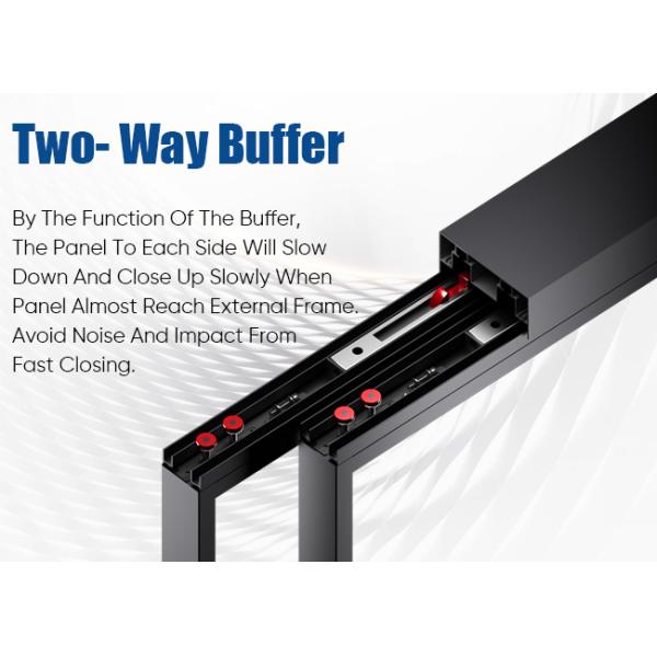 Durable Design Waterproof Interior Sliding Partition Doors Aluminum Narrow Frame For Indoor