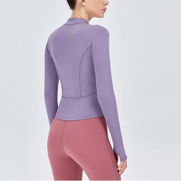 Women's Full Zip Sports Horse Riding Tops Solid Color Long Sleeve Soft Nylon Shirts