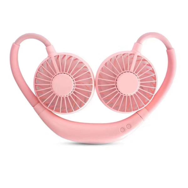 Dual Wind 18650 Batteries 5V Portable Hanging Neck Fan