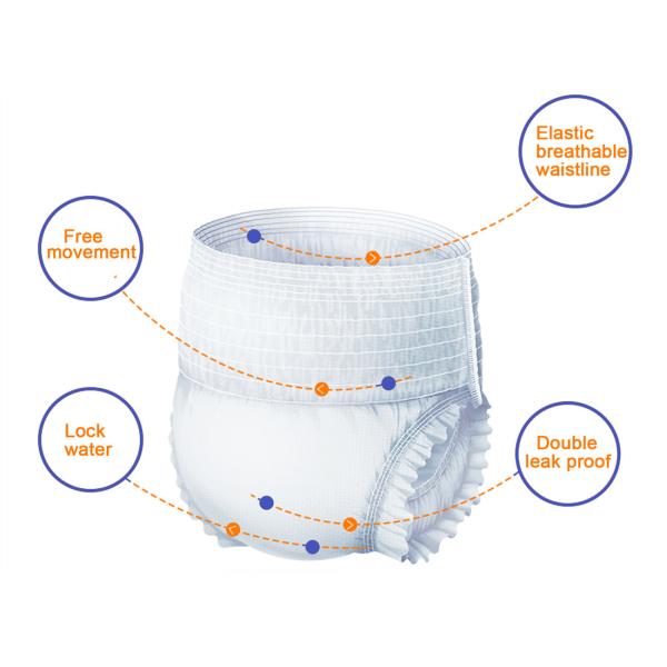 Japan SAP Unisex Adult Diapers 3D Leak Proof Disposable Incontinence Underwear