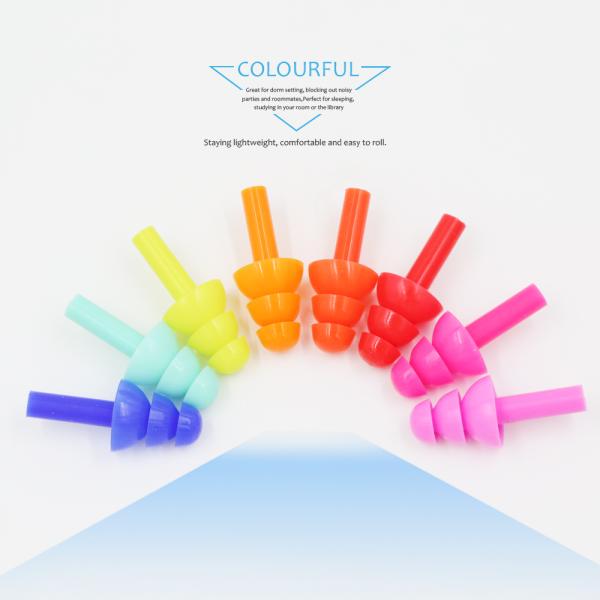 Yellow Waterproof 32dB Silicone Swimming Ear Plug
