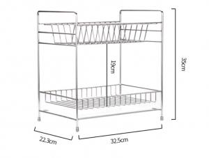 Cheap Double Tier Kitchen Dish Drying Shelf With Cutlery Holder And Chopstick Holder wholesale
