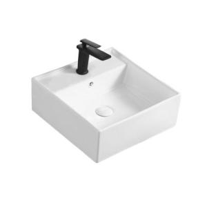 Cheap Square Countertop Ceramic Basin Bathroom Wash Sink Wall Mounted wholesale