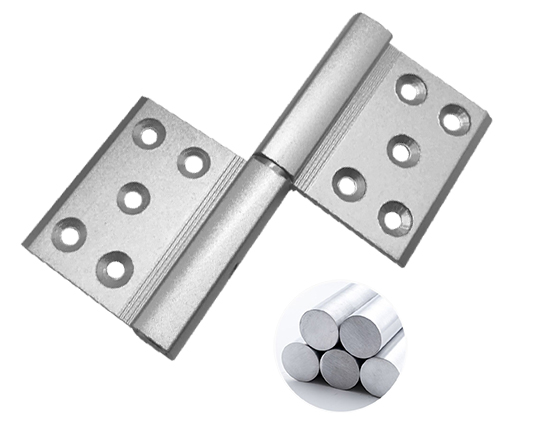 Aluminium Room Door Hinges Five Hole Mute Flag Door Hinge Silver Color