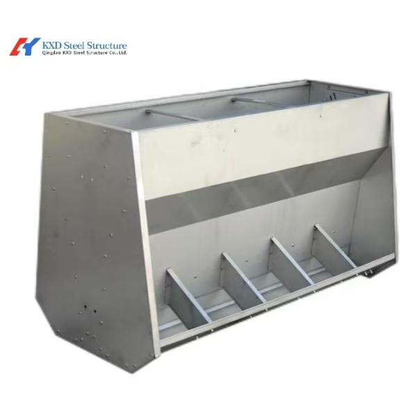 Stainless Steel Piggery Farm Equipment Automatic Pig Feeder / Double Pig Trough