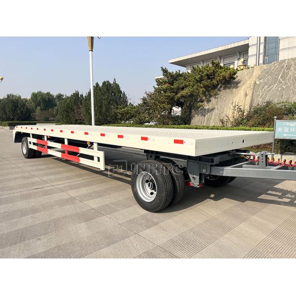 2 Axle Steel Low Bed Full Trailer For 40" Container High Quality Choice