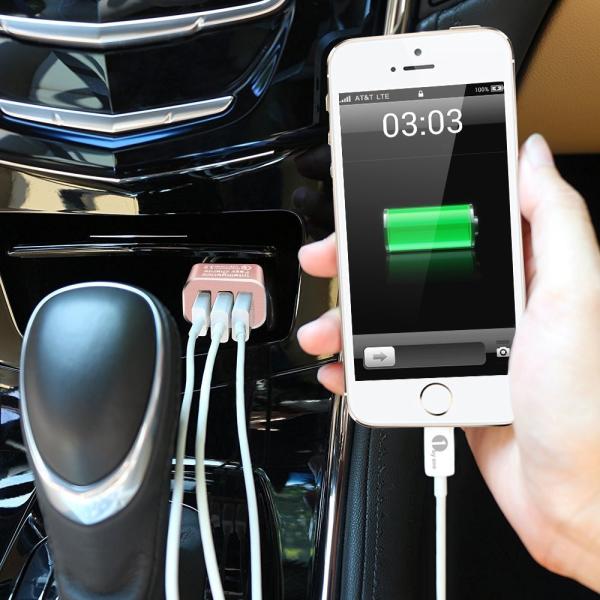 Quick Charger 3.0 42W USB 3 Ports Cell Phone Car Charger