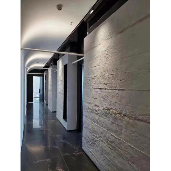 Rammed Earth Veneer Panels High Density Polyurethane Ancient Building Walls Flexible