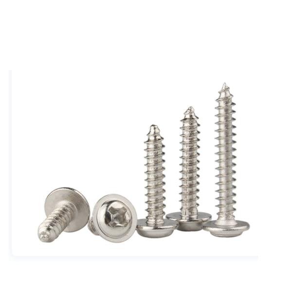 Stainless Steel Black Zinc Pan Washer Head Self Tapping Sheet Metal Screw with Collar