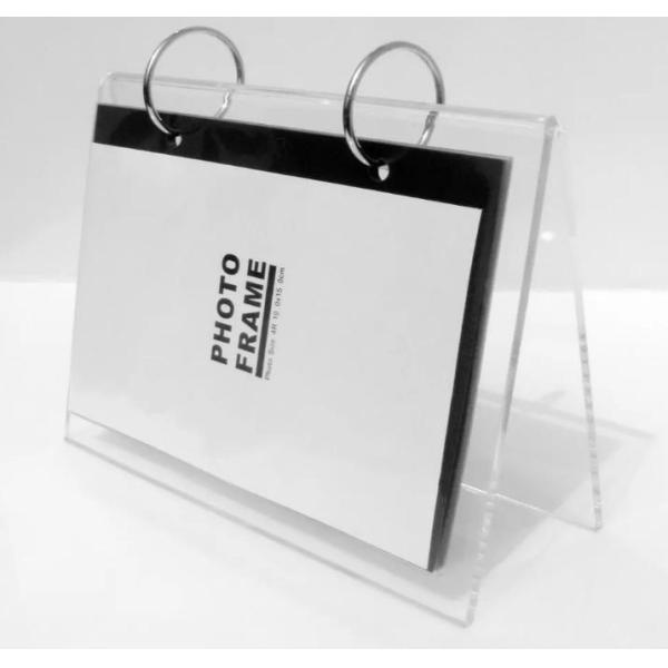 Custom Clear Acrylic Calendar Display Stand Double Sided Picture Frame