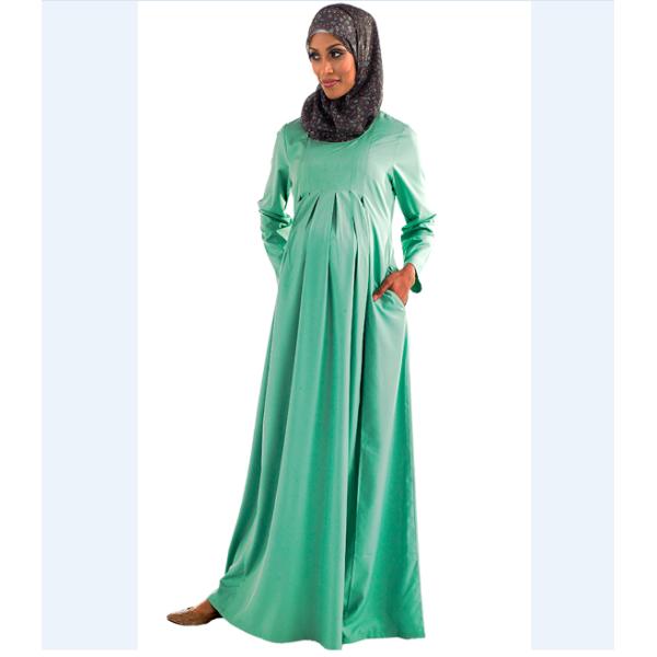 China factory custom long sleeves Pleated Maternity wear islam dress muslim