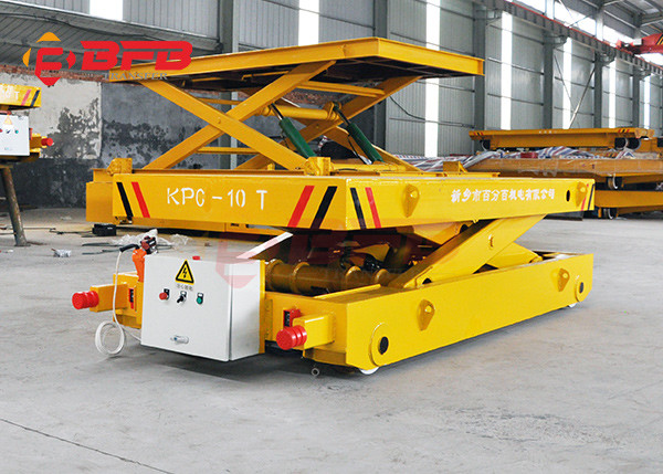 Electrical Heavy Duty Hydraulic Rail Transfer Flatbed Cart