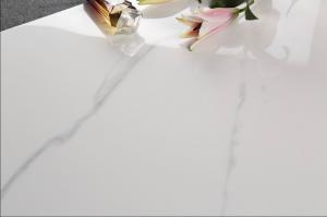 Cheap Super White Carrara Polished Porcelain Tile , Ceramic Marble Floor Tiles wholesale