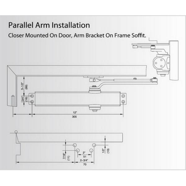 Delayed Action Hold Open Arm Door Closer D8016T,Aluminum Hold Open Door Closer