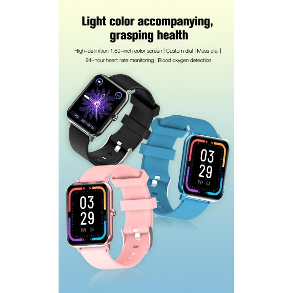 IOS 9.0 Android 4.4 Fitness Tracking Smartwatch 200mAh Heart Rate Monitoring