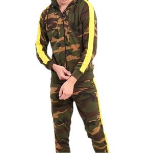 Camouflage Style Mens Hoodie Tracksuit Set Sweatsuit With Private Label