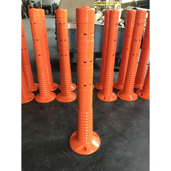 Warning Spring Post PU 750mm Orange Flexible Traffic Bollard Reflective Delineator Post