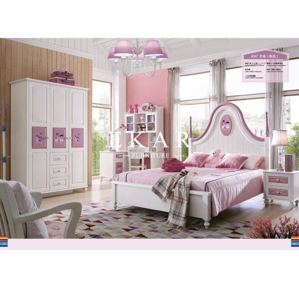 Double-deck bed with guardrail Children Bed
