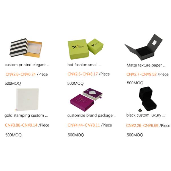 Eco Friendly Custom Cardboard Jewelry Gift Boxes Portable With Foam Insert