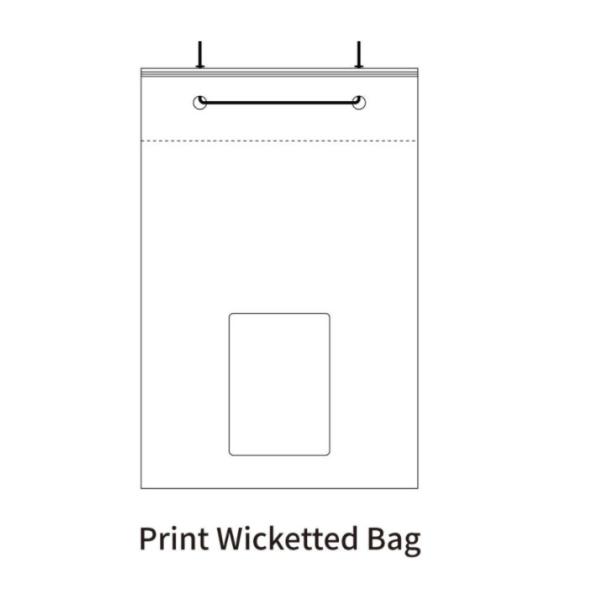 Custom Printed Wicketed Plastic Bread Bags Recycle Clear Polythene Food Bags