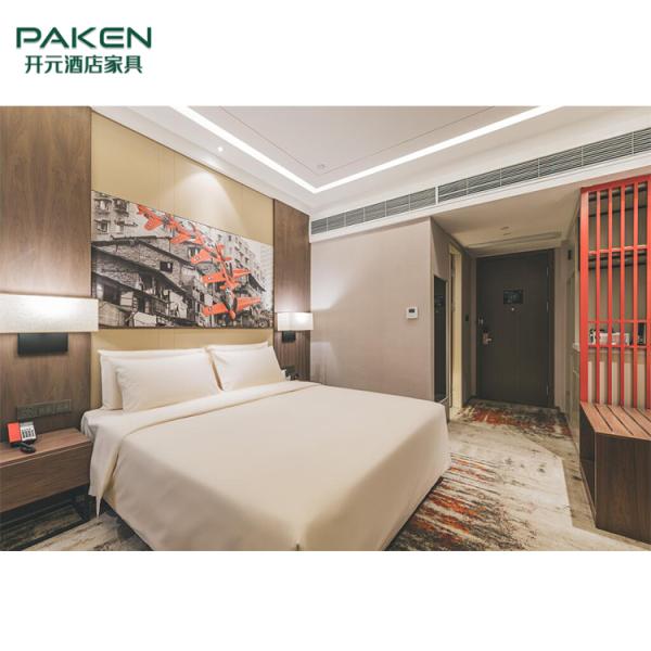 ISO14001 Customized Size Veneer Light Wood Bedroom Set