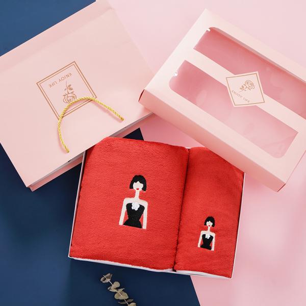 Home Microfiber Towel Set with Custom Embroidery Logo in Gift Box and Multi-Color Options