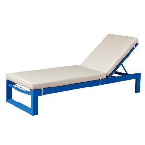 Swimming Pool Blue Aluminum Beach Chair Outdoor Sunbed