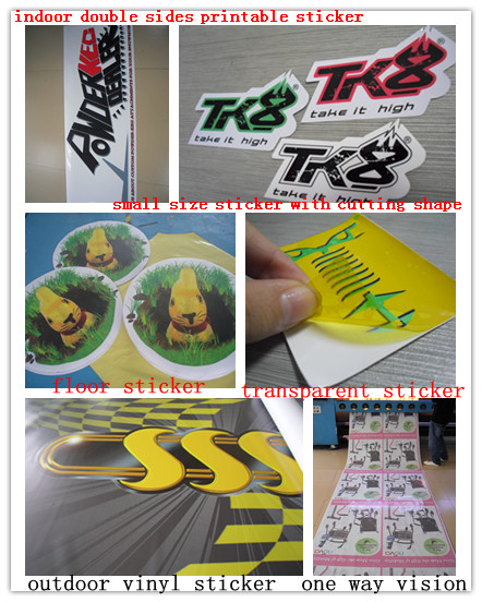 custom white /clear static sticker