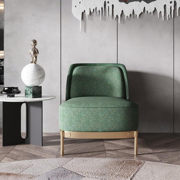 PU Cloth Red Leather Leisure Chairs Filling High Density Sponge