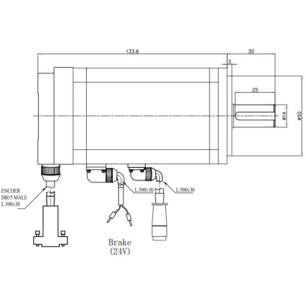 IP65 3 Phase 48V 400w 50:1 2500ppr Brake Brushless Micro Planetary Gear Motor