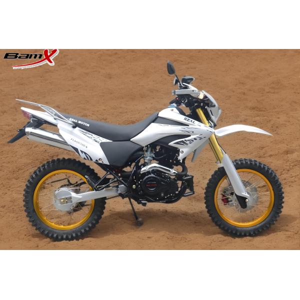 Single Cylinder 200cc Dual Sport Motorcycle Two Pipes Muffler Alloy 4 Stroke Dirt Bike