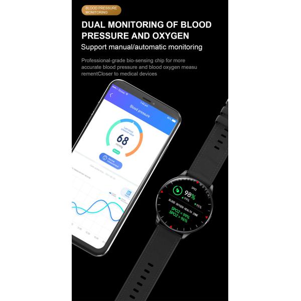 Leather Strap Smart Sport Watch Calorie Consumption Blood Pressure Monitor For Women Men
