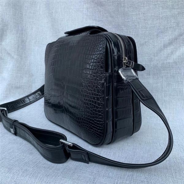 Exotic Real Alligator Skin Men Single Shoulder Bag Authentic Real Crocodile Leather Satchels Purse Male Messenger Bag