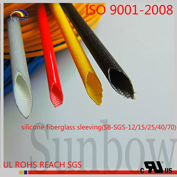 1500V Braided Acrylic Fiberglass Sleeving High Temperature Silicone Sleeve for F Class Motor