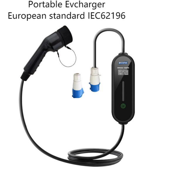 Portable Type 2 Ev Charger 15 Amp Stations 100-240V Level 2 CCS 1/2 SAE IEC 62196