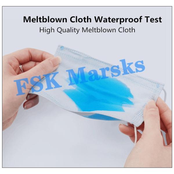 Disposable Protective Face Mask 3 Ply Medical Mask Non Woven Melt Blown Cloth